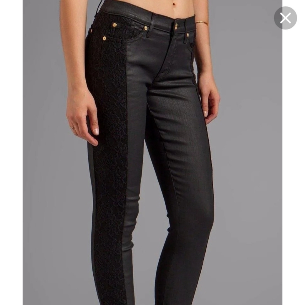 7 For All Mankind Black Skinny Jeans NWOT